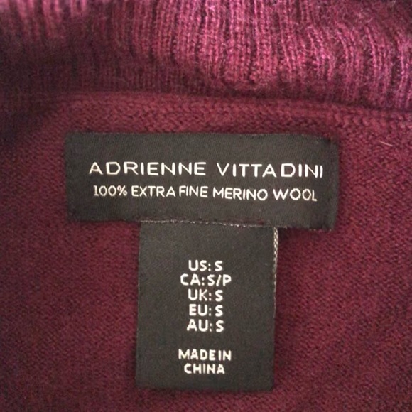 100% extra fine merino sweater in plum - Picture 3 of 6